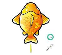ZNQNDSR Cerf-Volant de Poisson Koi à Ligne Unique, Tissu Ripstop 210T avec Bobine, Facile à Piloter pour Les activités de Plein air des Adultes débutants(String 984ft,63x71in)