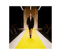 ZNQNDSR Conception Antidérapante De Tapis De Chemin De Passerelle De Qualité Supérieure pour Les Décorations De Bal De Fête À Thème De Cérémonie De Mariage(Yellow,4.9x164ft)