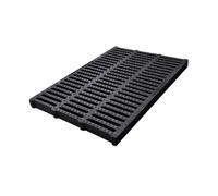 ZNQNDSR Grille De Drainage Noire avec Granulés Antidérapants Systèmes De Canaux De Drainage D'allée en Plastique pour Allée De Jardin, Cour, Garage(19.7x15.7x1.2in)