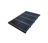 ZNQNDSR Grilles De Drainage Noires avec Granulés Antidérapants, Couvercle De Grille De Drainage Extérieure en Plastique pour Cour, Garage, Jardin, Allée(23.6x15.7x1.5in)