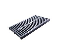 ZNQNDSR Grilles De Drainage Noires avec Granulés Antidérapants, Couvertures De Tranchées Extérieures en Plastique pour Cours, Garages, Jardins, Allées(19.7x7.8x0.8in)