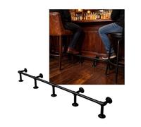 ZNQNDSR Kit De Rail De Pied De Barre, Garde-Corps De Pied De Barre De 3,28 À 16,4 Pieds Fixés Au Mur, pour Comptoir De Café De Cuisine De Restaurant(Champagne Gold,4.6M/15.09FT)