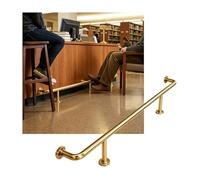 ZNQNDSR Kit De Rails De Pieds De Barre en Acier Inoxydable, Support De Barres De 3,28 À 16,4 Pieds pour Restaurant, Cuisine, Café, Bureau De Réception(Gold,5.0M/16.40FT)