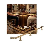 ZNQNDSR Kit De Repose-Pieds De Barre Étanche, pour Barres Intérieures en Acier Inoxydable, Rails De Pieds pour Cuisine, Café, Comptoir De Bibliothèque(Gold,5.0M/16.40FT)