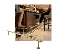ZNQNDSR Kit De Repose-Pieds De Barre Intérieure, Barres en Acier Inoxydable De 3.28 À 16,08 Pieds, Supports pour Restaurant, Cuisine, Café, Bibliothèque(Gold,2.4M/7.87FT)