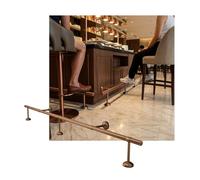 ZNQNDSR Kit De Repose-Pieds De Barre Intérieure, Barres en Acier Inoxydable De 3.28 À 16,08 Pieds, Supports pour Restaurant, Cuisine, Café, Bibliothèque(Brass,1.7M/5.58FT)