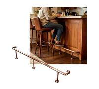 ZNQNDSR Kit De Repose-Pieds De Barre pour Cuisine, 3.28 À 16,4 Pieds, Montage Mural, pour Comptoir De Bibliothèque, Café, Restaurant(Rose Gold,5.0M/16.40FT)