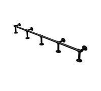 ZNQNDSR Kit De Repose-Pieds De Barre pour Intérieur Et Extérieur, Repose-Pieds De Barre De 3,28 À 16,4 Pieds, pour Comptoir De Bibliothèque De Cuisine De Restaurant(Gold,5.0M/16.40FT)