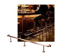 ZNQNDSR Kit De Repose-Pieds De Barre pour Intérieur, Supports De Repose-Pieds De Barre De 3.28 À 16,4 Pieds, pour Restaurant, Cuisine, Bibliothèque, Bureau De Réception(Rose Gold,5.0M/16.40FT)