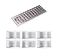 ZNQNDSR Lot De 6 Grilles De Drainage Extérieures en Acier Inoxydable 304, Épaisseur De 0,05 Po, pour Jardin, Garage, Allée(22.8x11.8x0.98in)