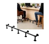 ZNQNDSR Rail De Pied De Barre De 3,28 À 16,4 Pieds, Garde-Corps De Pied De Barre Robuste Fixé Au Mur, pour Comptoir De Bibliothèque De Cuisine De Restaurant(Dark Brown,4.3M/14.11FT)