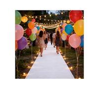 ZNQNDSR Rouleau De Tapis De Couloir Blanc De Qualité Supérieure, Revêtement De Sol Doux pour Défilé De Mode De Mariage Et Événements Spéciaux(6.5x164ft)