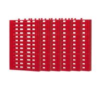 ZNQNDSR Système De Drainage De Tranchée pour Jours De Pluie, 6 Pièces, pour Sol en Béton, Cour, Allée, Garage, Trottoir, Jardin(Red,11.8x11.8x0.9in)