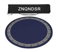 ZNQNDSR Tapis De Mahjong Rond pour Jeux De Cartes De Poker Mahjong, Jeu Assorti De Mahjong, Tapis De Table De Mahjong avec Sac De Rangement(Blue,100cm/39in)