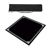 ZNQNDSR Tapis De Table Mahjong avec Sac De Rangement, Tapis De Mahjong pour Jeux De Cartes De Poker, Tapis De Jeu De Mahjong Carré Antidérapant(Black,80x80cm)