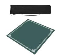 ZNQNDSR Tapis De Table Mahjong avec Sac De Rangement, Tapis De Mahjong pour Jeux De Cartes De Poker, Tapis De Jeu De Mahjong Carré Antidérapant(Green,90x90cm)
