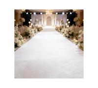 ZNQNDSR Tapis D'intérieur Et D'extérieur Enroulable, Antidérapant, pour Couloir, Décorations De Fête À Thème, De Cérémonie De Mariage, De Bal(White,6.5x65.6ft)