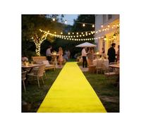 ZNQNDSR Tapis Épais De Qualité Supérieure pour Allée Intérieure Et Extérieure, Décorations pour Cérémonie De Mariage, Fête À Thème, Bal De Promo(Yellow,4.9x32.8ft)