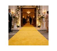 ZNQNDSR Tapis Non Tissé Épais pour Allée, Décoration pour Mariage, Événement, Fête, Bal, Anniversaire, Soirée Cinéma(Yellow,4.9x164ft)