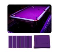 ZNQNDSR Tissu de Billard Tapis De Billard en Feutre Épais avec 6 Bords, Vitesse Rapide pour Lit Et Rails Prédécoupés De 9 Pieds(Purple)