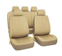 ZNQRY 9Pcs Housse de Siege Voiture pour Volkswagen VW Passat B8 Variant/Passat Variant GTE 2014-2019 Universel Couverture Couvre Sieges Avant Arrière Protection Ensemble,Beige