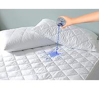 ZNR® Protège-matelas matelassé imperméable pour lit simple | Jupe extra profonde de 40 cm | Housse de lit style drap-housse | Hypoallergénique | Anti-acariens | Respirant | Silencieux (simple)