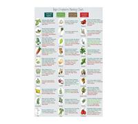 ZNRNVYIEN Companion Planting Chart for Vegetable Flower Herb Garden Pest Control Guide Laminated Poster Unframed,16x24inch(40x60cm)