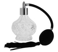 ZNTIHZ Bouteille de parfum en verre pulvérisateur classique bouteille vide avec ampoule à Air 80ml Vintage Pour Les Voyages,Les Vacances(Black)