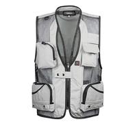 ZNTIHZ Gilet d'été en maille fine for homme, gilet multi-poches sans manches, style patchwork, idéal for la photographie ou le streetwear Pour L'alpinisme,La Randonnée(Gray,3XL)