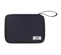 ZNTIHZ Lot de 2 Sacs Rangement for appareils électroniques, Pochette Transport étanche, Universel for câbles et Accessoires pour Organiser Et Ranger Les Câbles(Black)