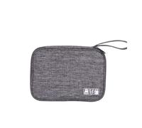 ZNTIHZ Lot De 2 Sacs Rangement Portables for Câbles Électroniques, Étui Voyage Multifonctionnel Accessoires Numériques pour Organiser Et Ranger Les Câbles(Grey)