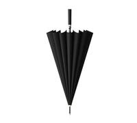 ZNTIHZ Parapluie droit à 16 os de 22 pouces, poignée couleur, automatique longue for hommes et femmes, Anti renforcé Pour Les Événements Quotidiens(Black)