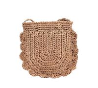 ZNTIHZ Sacs d'été en paille for femmes, sacs à main de plage tissés rotin faits la, bandoulière for vacances et voyages Pour Les Plages Et Les Fêtes(Khaki)