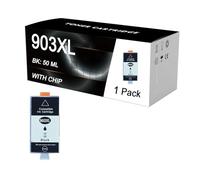 ZNTKJ 903XL Cartouche d'encre De Remplacement avec Puce pour HP 903 XL Fonctionne avec OfficeJet Pro 6950 6960 6968 6970 6975 Tout-en-Un Pack Combo Multicolore,Black-1 Pack