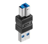 ZnttUu Adaptateur d'imprimante USB 3.0 - Connecteur carré - USB B mâle vers USB type C - Convertisseur d'extension pour ordinateur de disque dur - Port USB A vers B