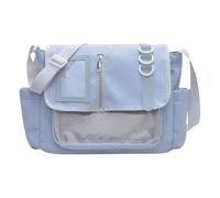 ZnttUu Sac à bandoulière de style japonais, beau Itabag, sac à bandoulière décontracté pour messagers, trajets pour affichage à broches, sac à bandoulière décontracté, bleu