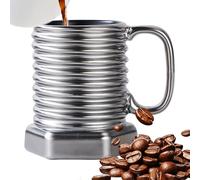 znutc Mug À Café En Céramique | 38cl Intérieur Noir Pour Latte,Mug en Céramique pour Café et Thé | Pour Cacao, Vin, Jus, Bière, Cuisine, Restaurant, Anniversaire Et