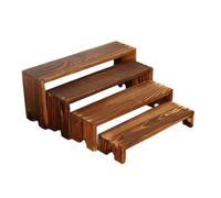 znutc Rehausseur En Bois - Présentoir À Cupcakes En Bois Surélevé - 4 Pièces Organisateur De Rangement Décor Maison Pour Comptoir Cuisine Bureau Aliment Bougie Parfum Épice