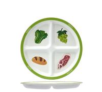 znvwki Assiette De Controle Des Portions, Assiette Reequilibrage Alimentaire Adulte, 3 Compartiments Régime Portion, Controles Alimentation, Contrôle Sain Des Portions (C)