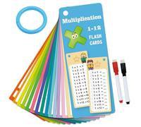 Znw525 Lot de 15 cartes mémoires réutilisables pour enfants - Outil d'apprentissage effaçable et durable pour l'éducation précoce, la formation scolaire et la pratique à la maison (bleu, 10 x 18,5 x 2