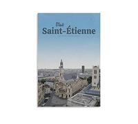 znwrr Plaque en métal Église Saint-Etienne Rétro Décor Art Signe Maison Cuisine Bar Café Club Cave Décoration Murale Vintage Voyage Plaque en Étain 30x40cm