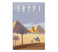 znwrr Plaque en métal Egypte Pyramide Rétro Décor Art Signe Maison Cuisine Bar Café Club Grotte Décoration Murale Vintage Voyage Signe 15x30cm