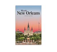 znwrr Plaque en métal New Orleans Square Vintage Decor Art Sign Home Kitchen Bar Cafe Club Cave Décoration murale Rétro Voyage Tin Sign 15x30cm
