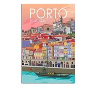 znwrr Plaque en métal Portugal Porto Plaque en métal vintage rustique Décor Cave Café Bar Chambre Maison Décoration murale 15x30cm