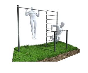 ZO7-60 Station de traction d'extérieur barre de traction Échelle Espalier Barres