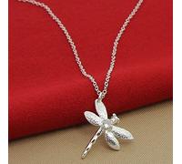 ZOAPDEBCE Colliers en Argent Sterling, 925 Collier en Argent Pendentif Mode étoile Ronde Croix Coeur Collier Femmes Bijoux Accessoires Cadeau(14)