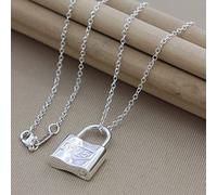 ZOAPDEBCE Colliers en Argent Sterling, 925 Collier en Argent Pendentif Mode étoile Ronde Croix Coeur Collier Femmes Bijoux Accessoires Cadeau(27)