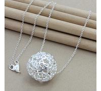 ZOAPDEBCE Colliers en Argent Sterling, 925 Collier en Argent Pendentif Mode étoile Ronde Croix Coeur Collier Femmes Bijoux Accessoires Cadeau(26)