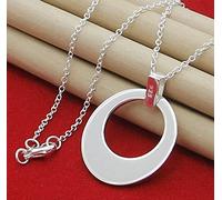 ZOAPDEBCE Colliers en argent sterling, 925 collier en argent pendentif mode étoile ronde croix coeur collier femmes bijoux accessoires cadeau(21)