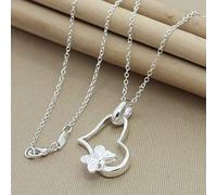 ZOAPDEBCE Colliers en argent sterling, 925 collier en argent pendentif mode étoile ronde croix coeur collier femmes bijoux accessoires cadeau(18)